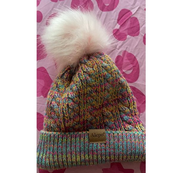 Kids Winter Beanie Children's Warm Fleece Lined Knit Thick Ski Cap with Pom - Picture 3 of 10